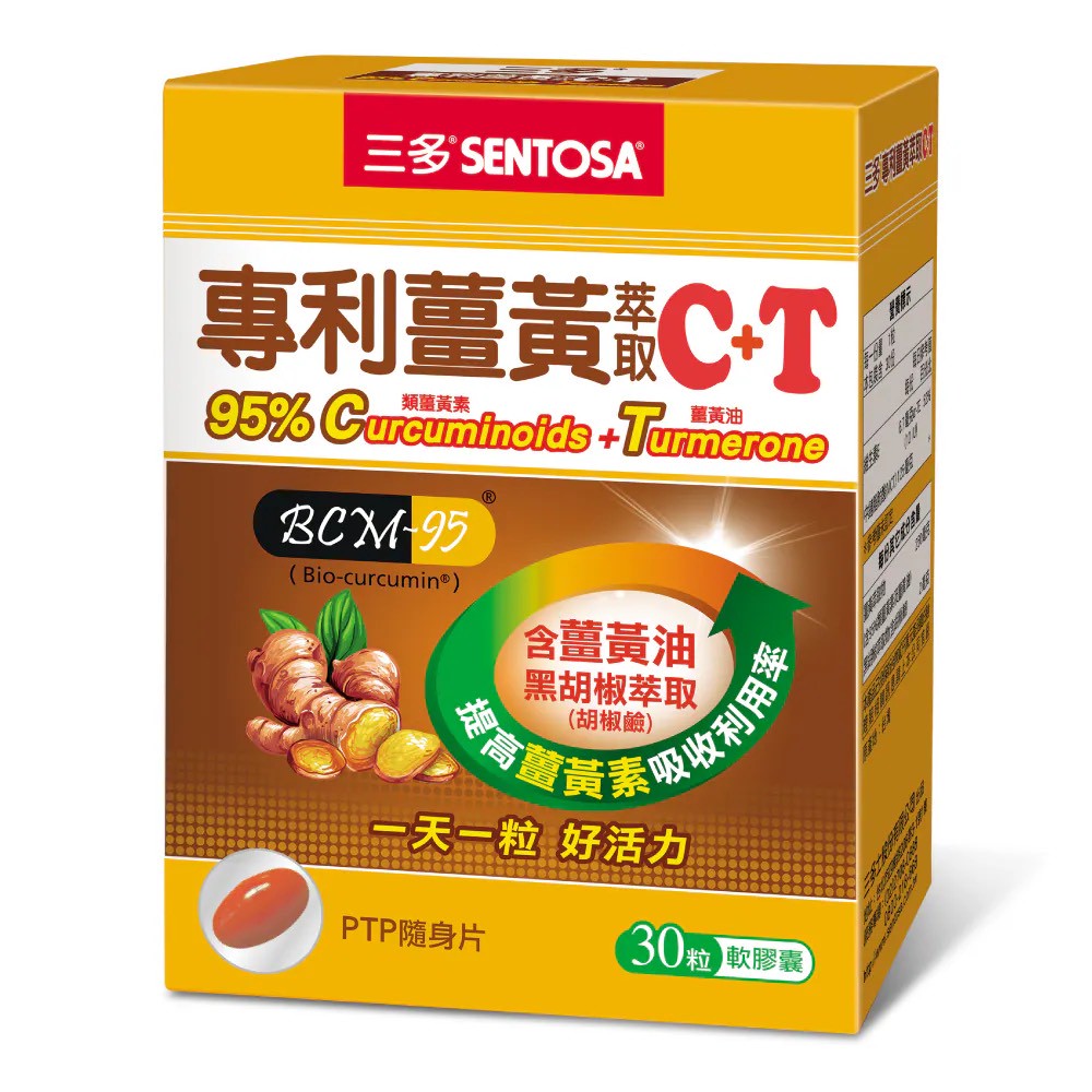 三多專利薑黃萃取C+T軟膠囊